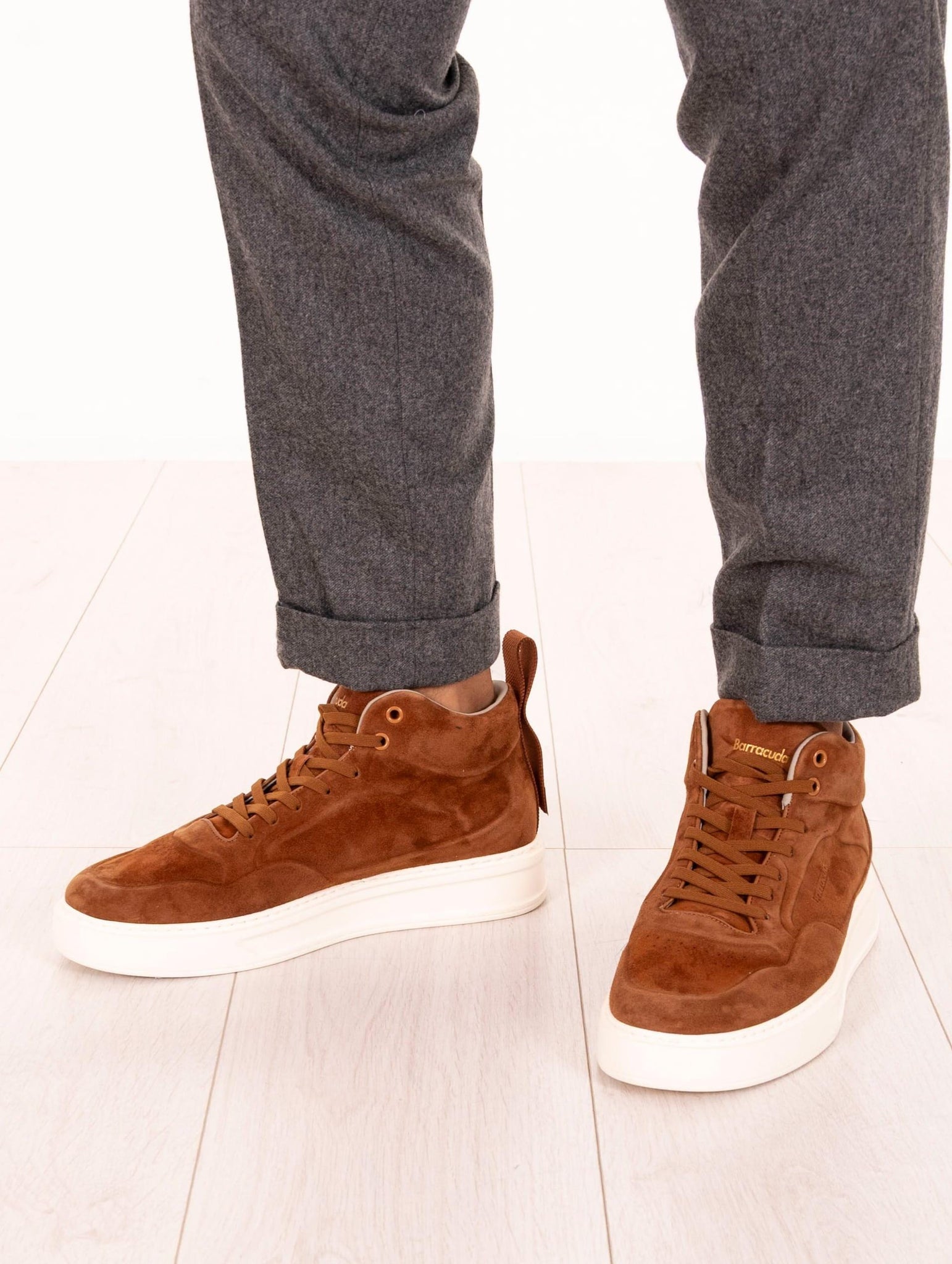 Pantalone Devorè in Misto Lana Grigio Melange