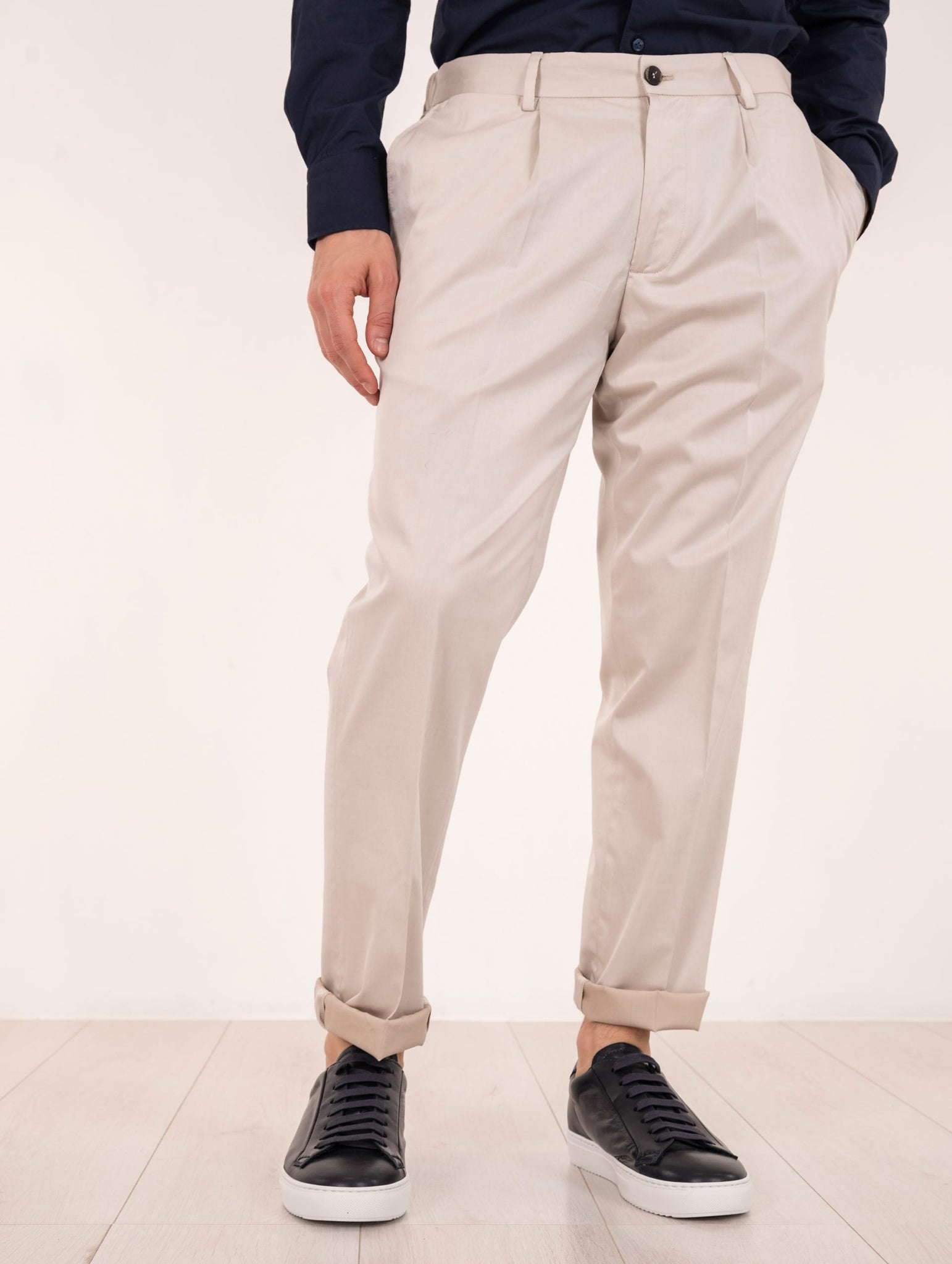 Pantalone Devore in Solaro Super Light 120 Sabbia