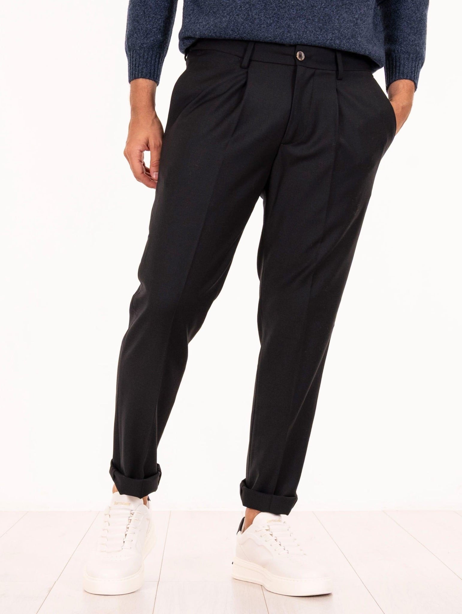 Pantalone Devorè in Tecno Wool Nero