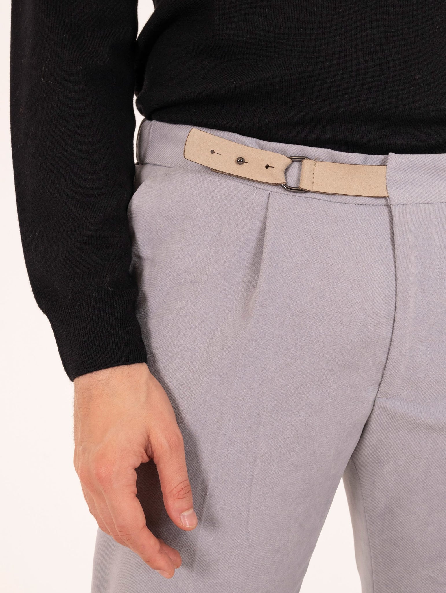 Pantalone Devorè in Tessuto Tecnico Grigio Perla