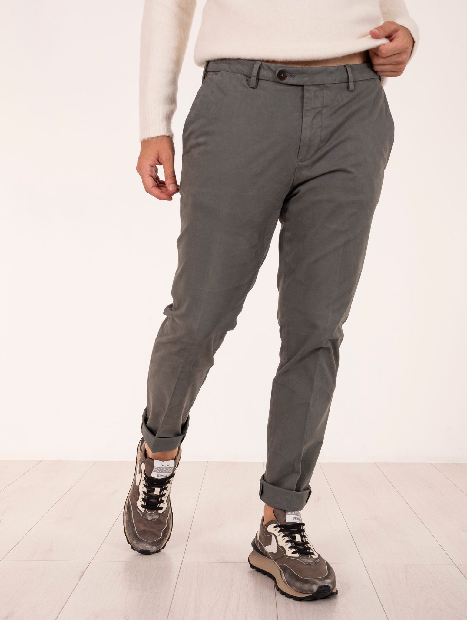 Pantalone Devorè per Four Stroke in Cotone Grigio