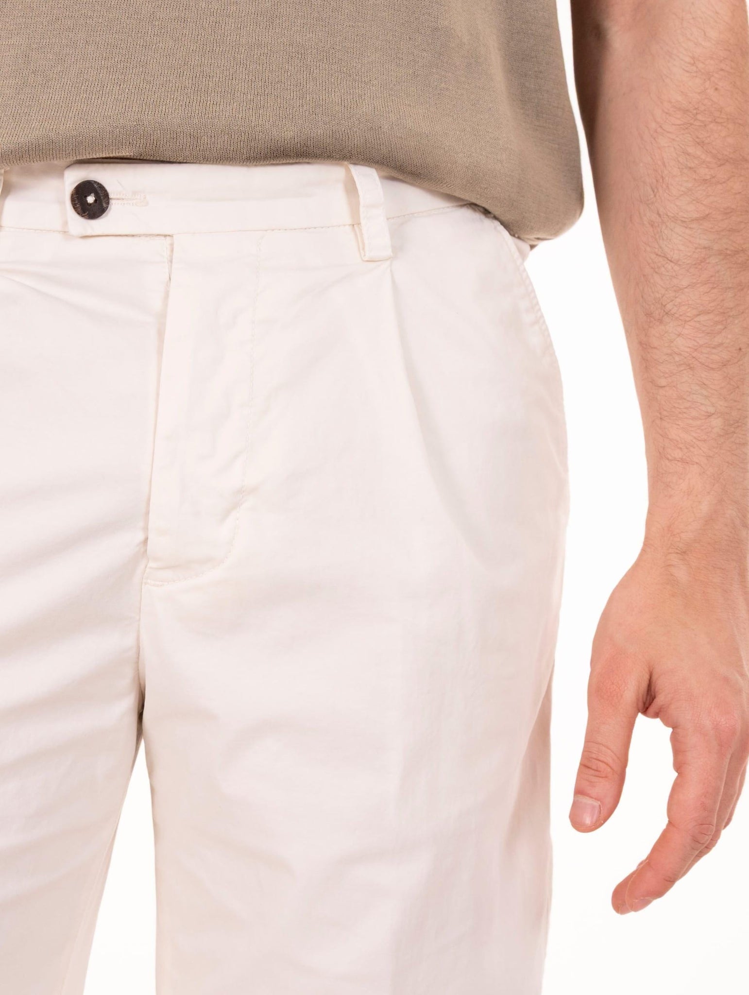 Pantalone Devore per Four Stroke in Supima Ice Extrafine Latte