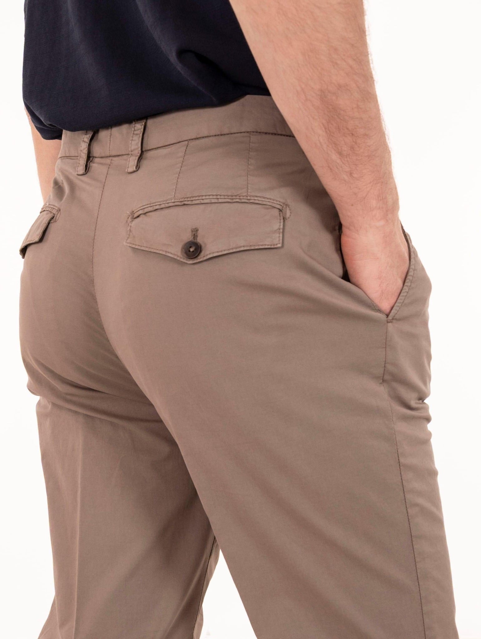 Pantalone Devore per Four Stroke in Supima Ice Extrafine Nocciola