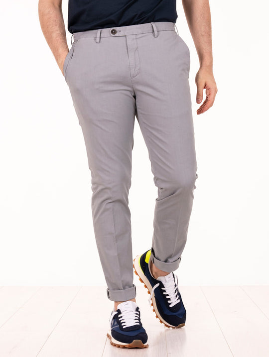 Pantalone Devore per Four Stroke Slim  in Cotone Grigio