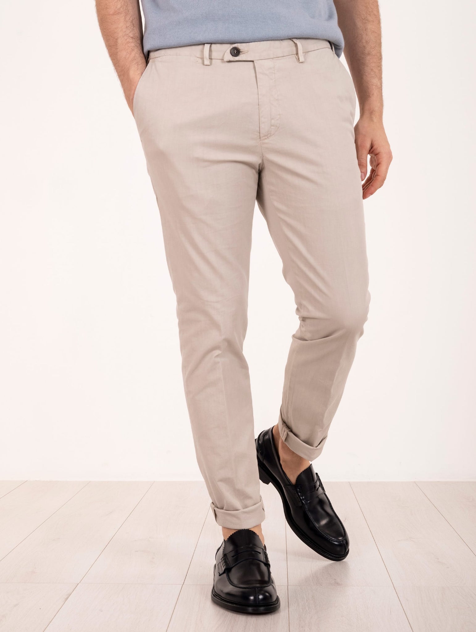 Pantalone Devore per Four Stroke Slim in Cotone Mastice