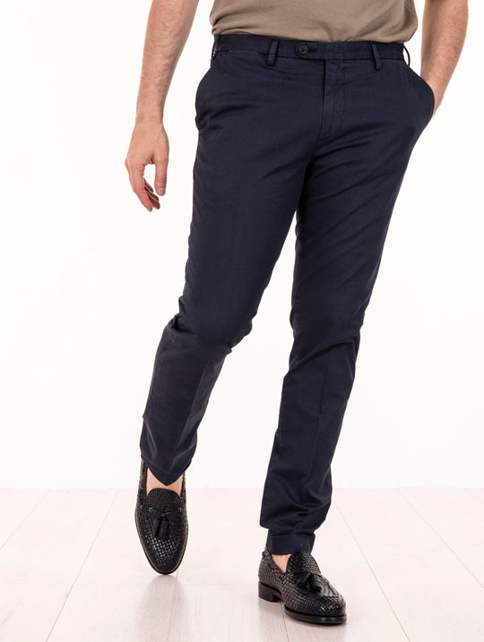Pantalone Devore per Four Stroke Slim  in Cotone Navy