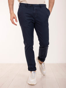 Pantalone Devore per Four Stroke Slim in Cotone Navy