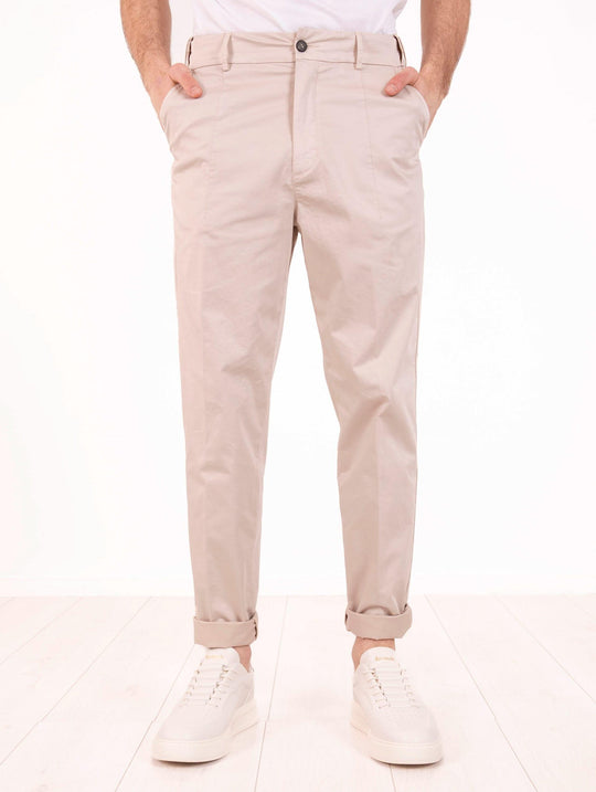 Pantalone Eleventy Milano Platinum in Cotone Sabbia