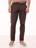 Pantalone Four Stroke by Devore in Cotone e Seta Cioccolato