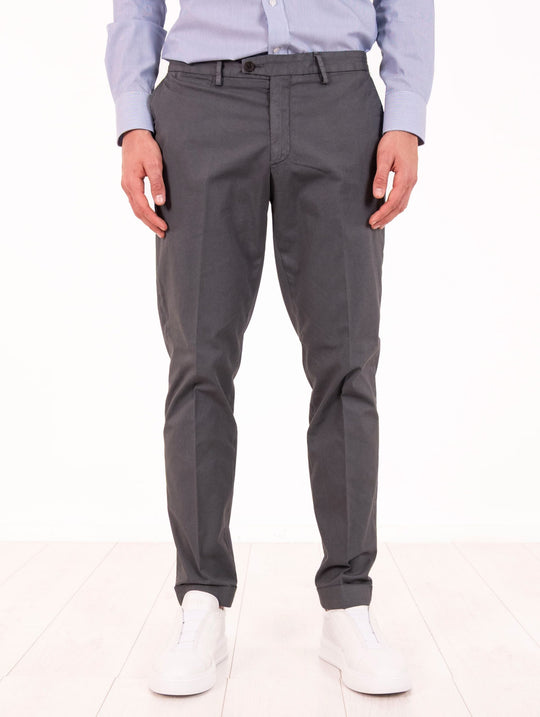 Pantalone Four Stroke by Devore in Cotone e Seta Grigio