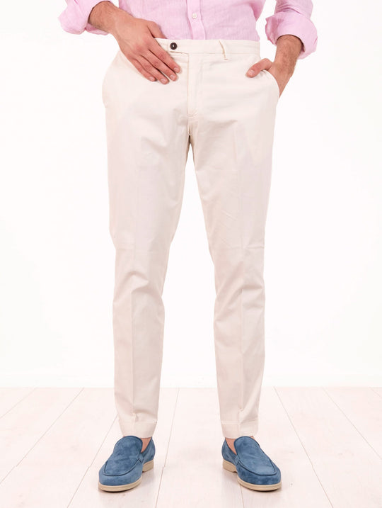 Pantalone Four Stroke by Devore in Cotone e Seta Latte