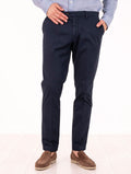 Pantalone Four Stroke by Devore in Cotone e Seta Navy