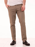 Pantalone Four Stroke by Devore in Cotone e Seta Nocciola