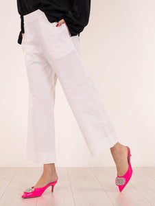 Pantalone Garconne Alpha Studio in Cotone Elasticizzato Bianco