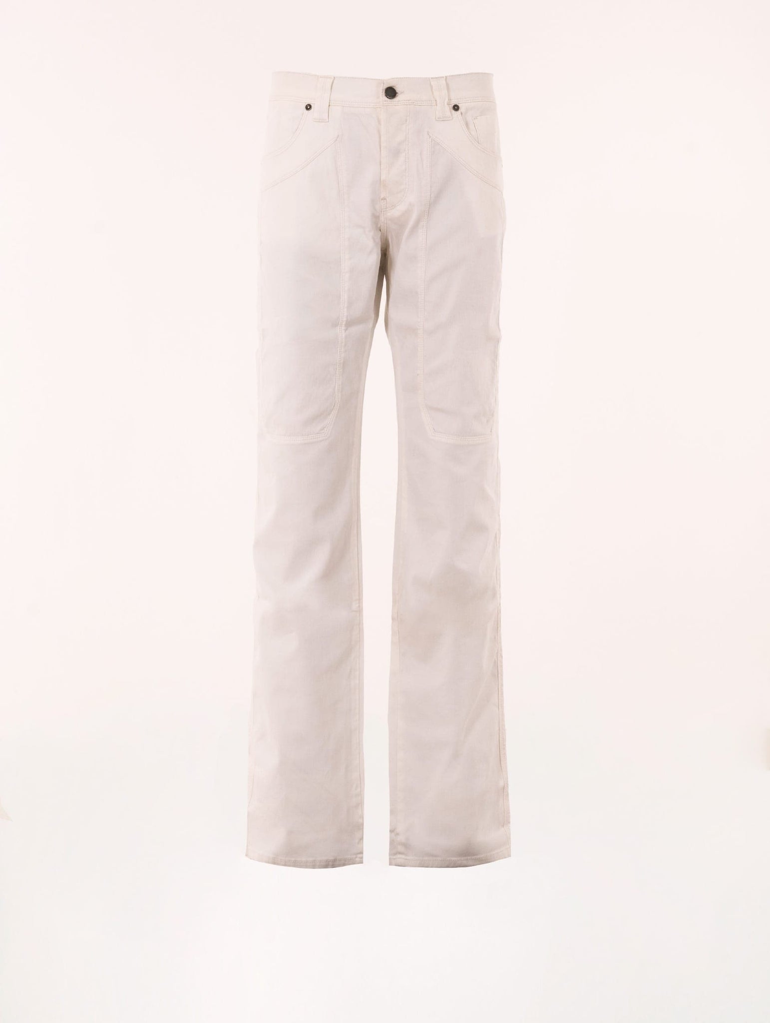 Pantalone Jeckerson in Cotone Millerighe Bianco