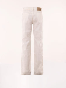 Pantalone Jeckerson in Cotone Millerighe Bianco