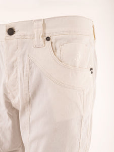 Pantalone Jeckerson in Cotone Millerighe Bianco