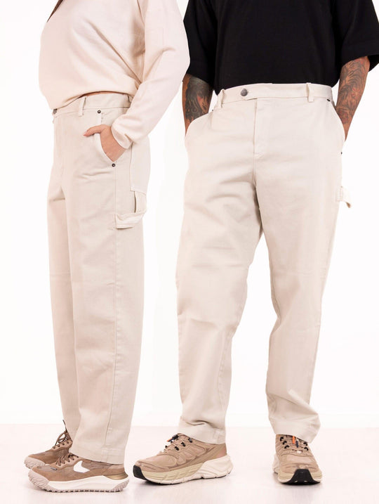 Pantalone MCW 3.2 in Denim di Cotone Bianco