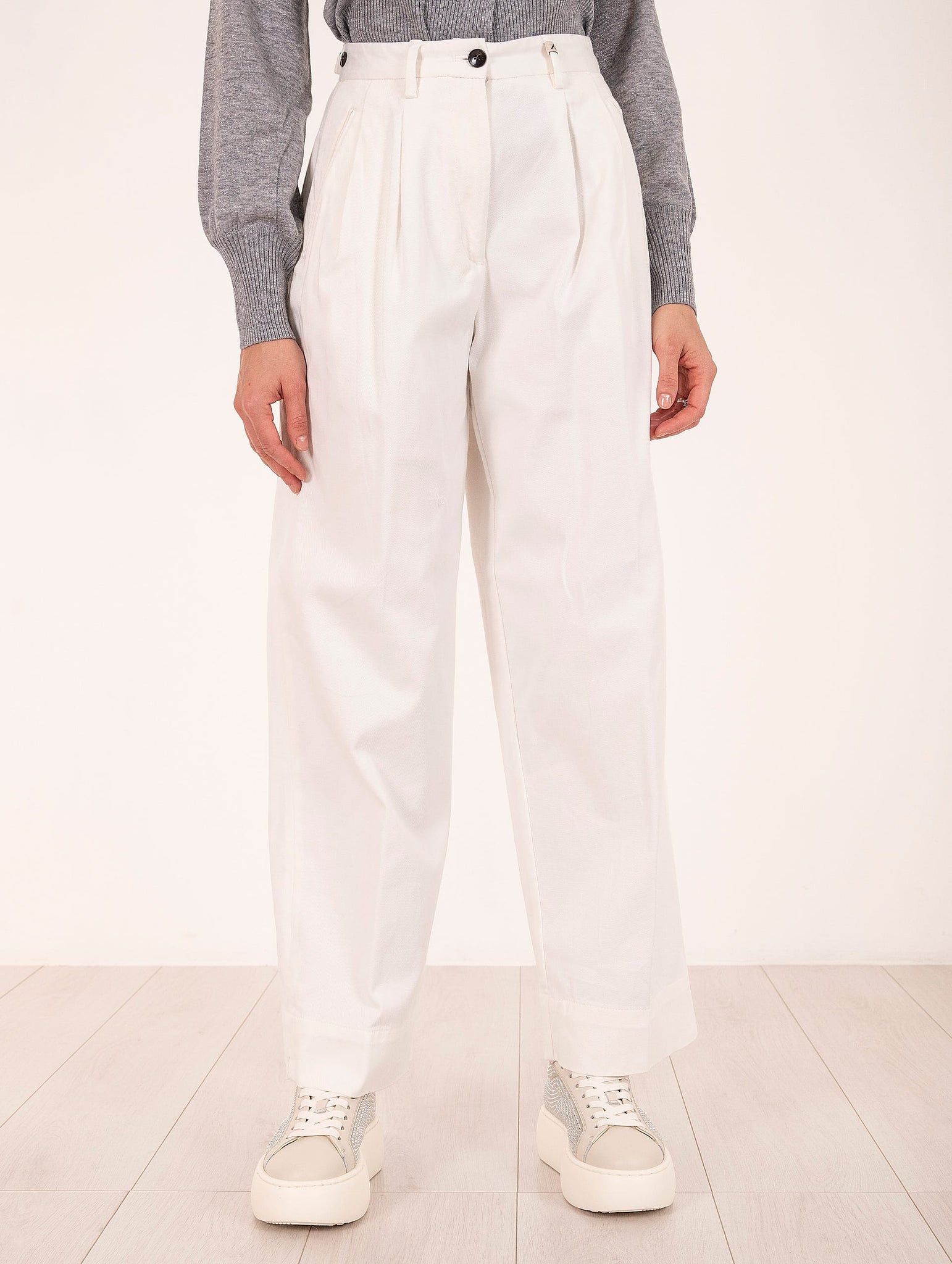 Pantalone Myths in Cotone Bianco