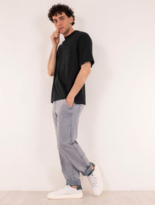 Pantalone Myths in Cotone e Lino Denim