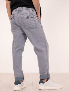 Pantalone Myths in Cotone e Lino Denim