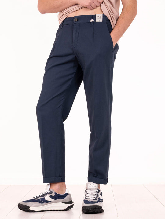 Pantalone Myths in Cotone Ice Navy