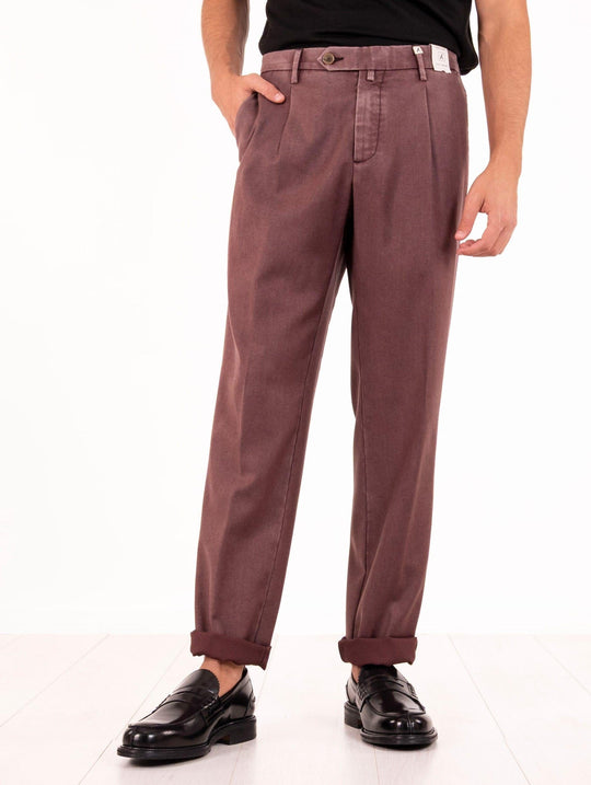 Pantalone Myths in Lana New Vintage e Cashmere Prugna