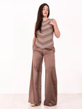 D.Exterior Palazzo Pants in Mocha Satin