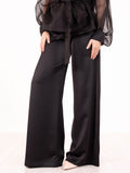 Black Satin Palazzo D.Exterior Trousers