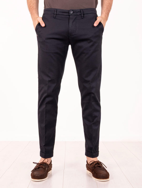 Pantalone Re-Hash in Cotone e Lyocell Blu