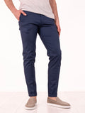 Pantalone Re-Hash in Cotone e Lyocell Navy