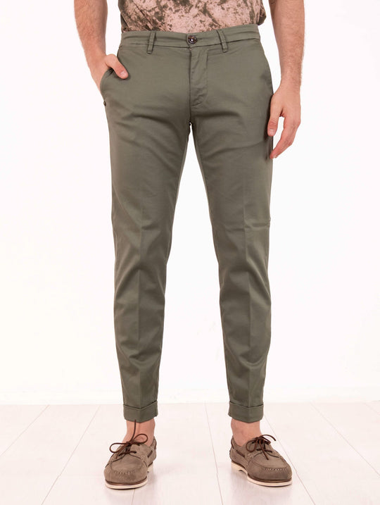 Pantalone Re-Hash in Cotone e Lyocell Salvia