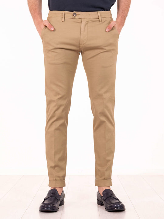 Pantalone Re-Hash in Cotone e Lyocell Senape