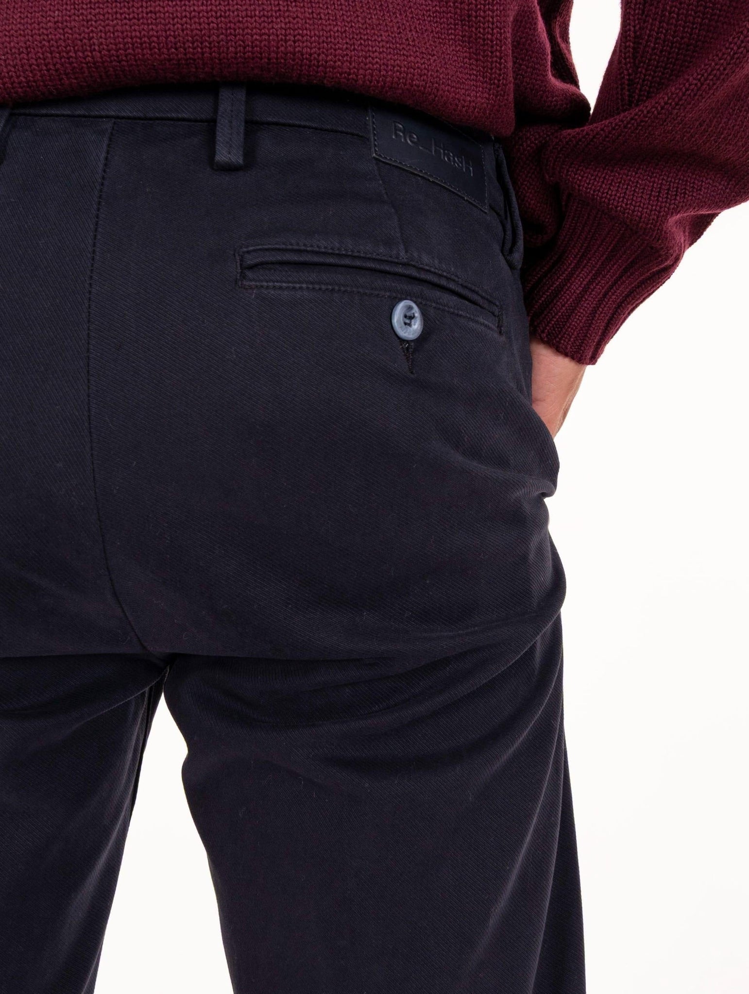 Pantalone Re-Hash in Cotone e Tencel Blu