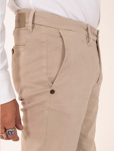 Pantalone Re-Hash in Cotone e Tencel Sabbia