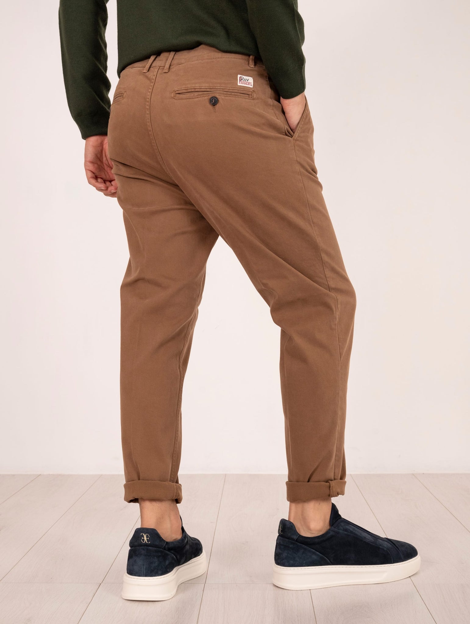 Pantalone Roy Roger's Day Off in Gabardina Cammello