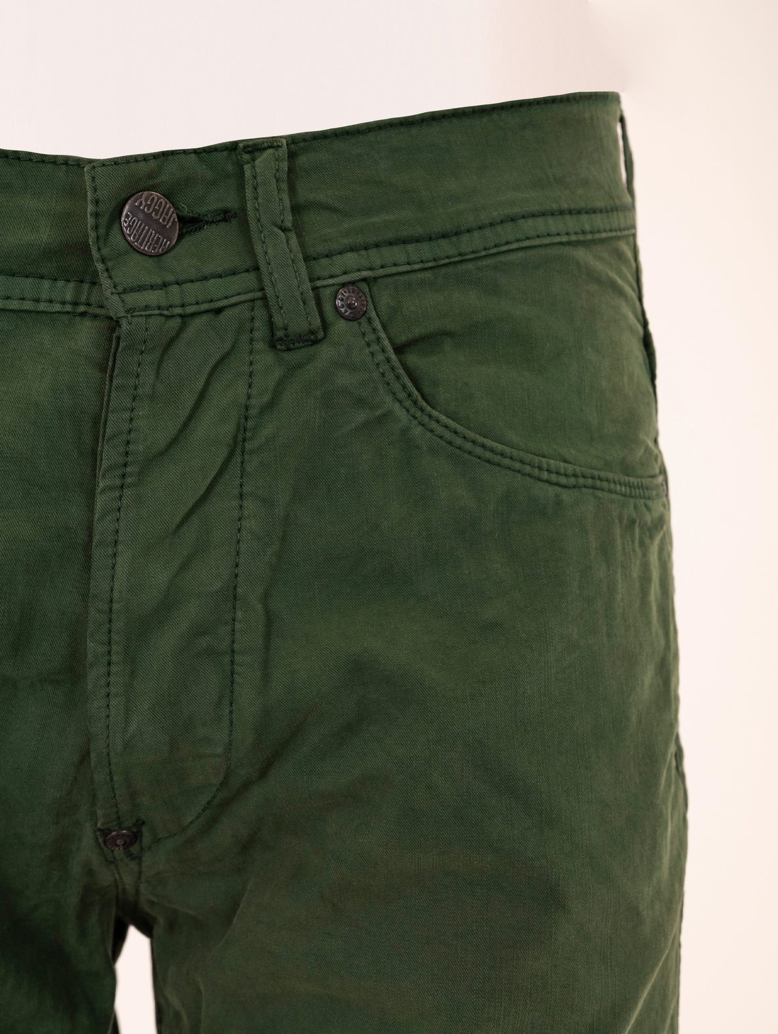 Pantalone Slim Jaggy in Cotone Verde