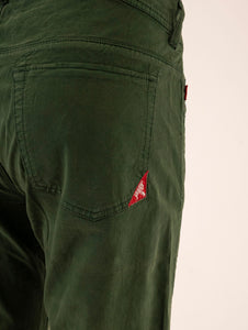 Pantalone Slim Jaggy in Cotone Verde