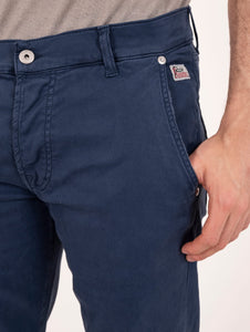 Pantalone Slim Roy Roger's Elias in Cotone e Lyocell Navy