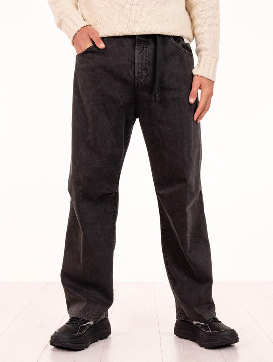 Pantalone White Sand in Cotone Denim Black