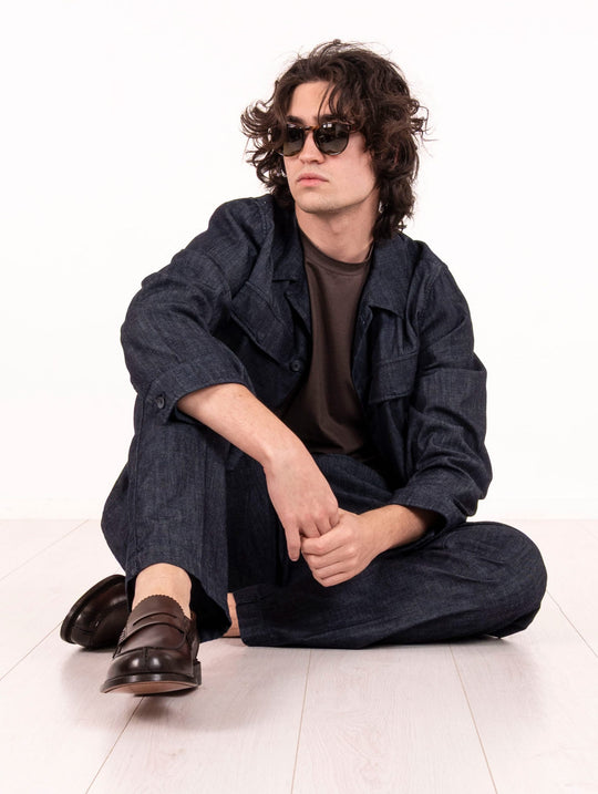 Pantalone White Sand in Cotone Denim Scuro