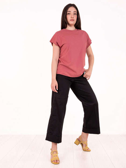 Pantalone White Sand in Cotone Nero
