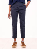 White Wise Pants in Blue Cotton