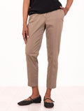 White Wise Pants in Khaki Cotton