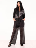 Pantalone White Wise in Mussola Nero