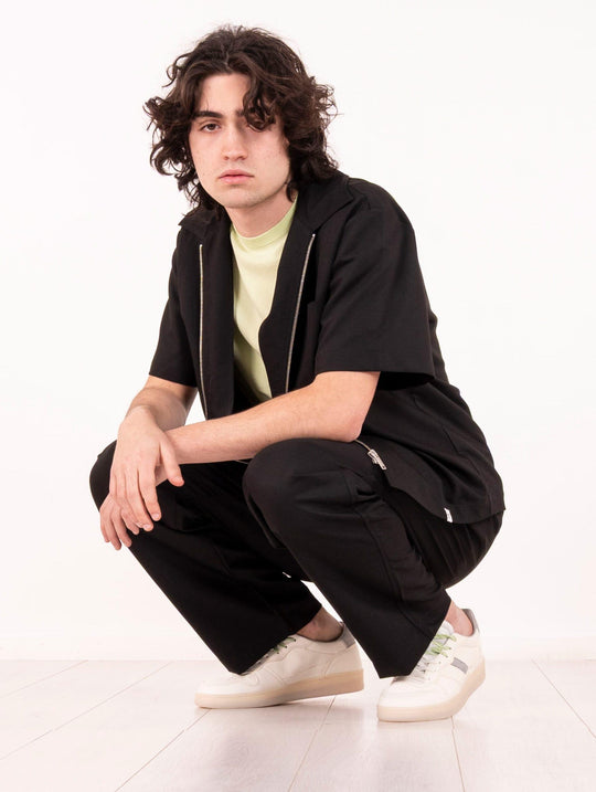 Pantalone Woc in Misto Viscosa Nero