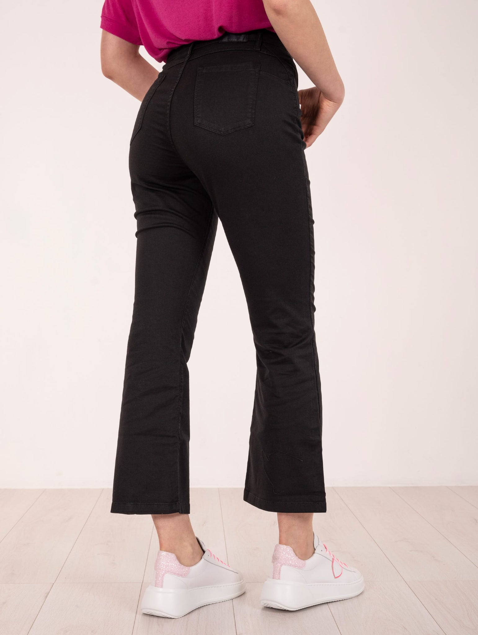 Pantalone Zampetta Amy J-cube in Cotone Nero