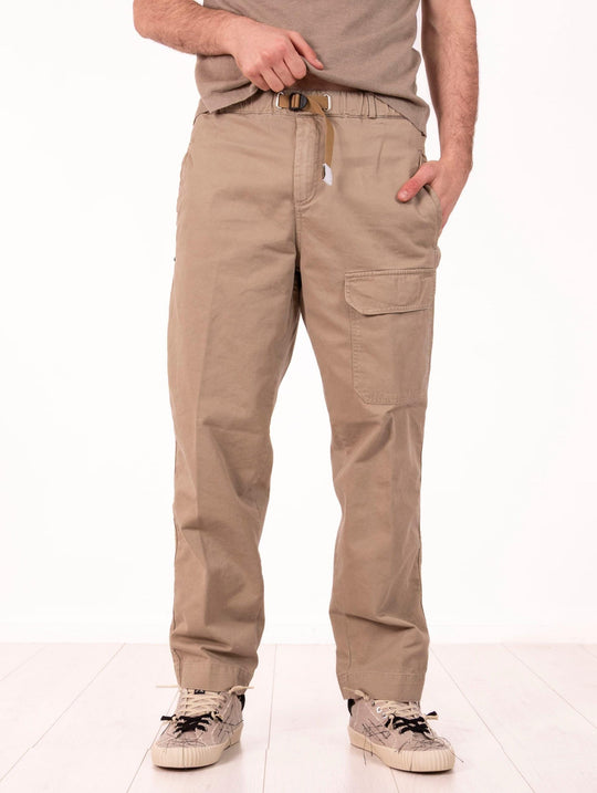 Pantaloni Cargo White Sand in Cotone Beige