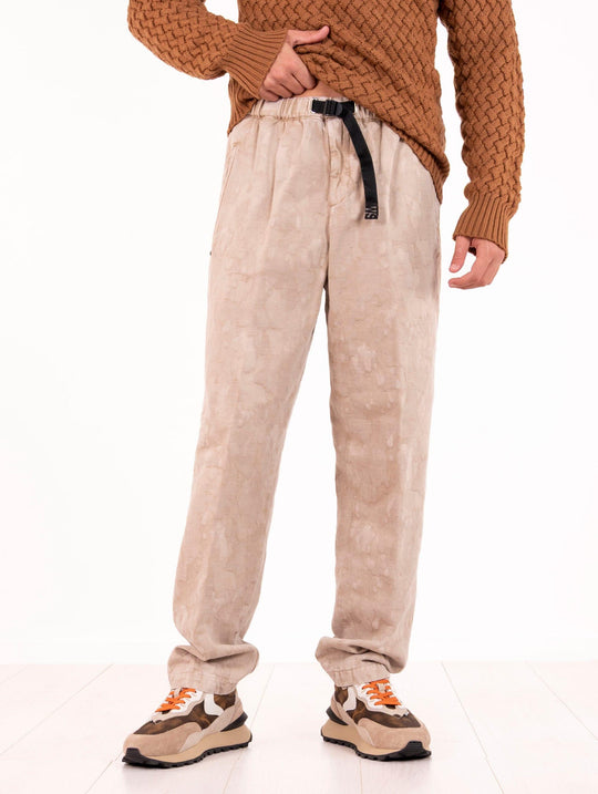 White Sand Sand Camouflage Cotton Pants