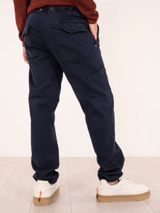 Pantaloni White Sand in Cotone Stretch Blu